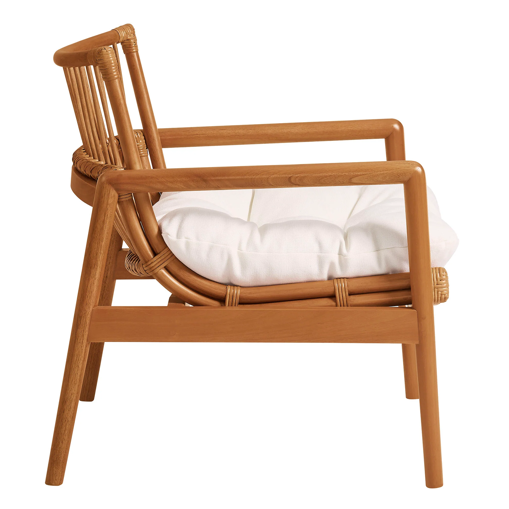 Tula Wood Rattan Lounge Chair by Modway - Image 4