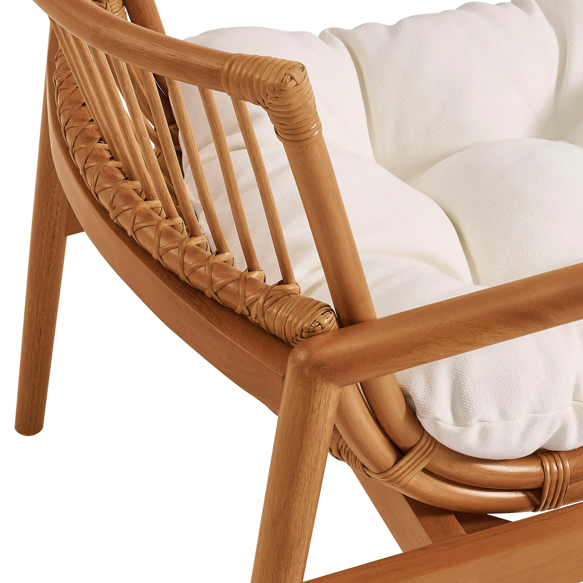 Tula Wood Rattan Lounge Chair by Modway - Image 7