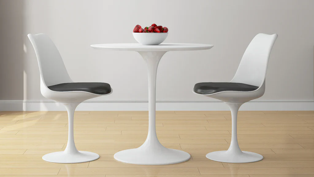 Tulip 32" Fiberglass Dining Table & Chairs Set  By Modholic - Image 4