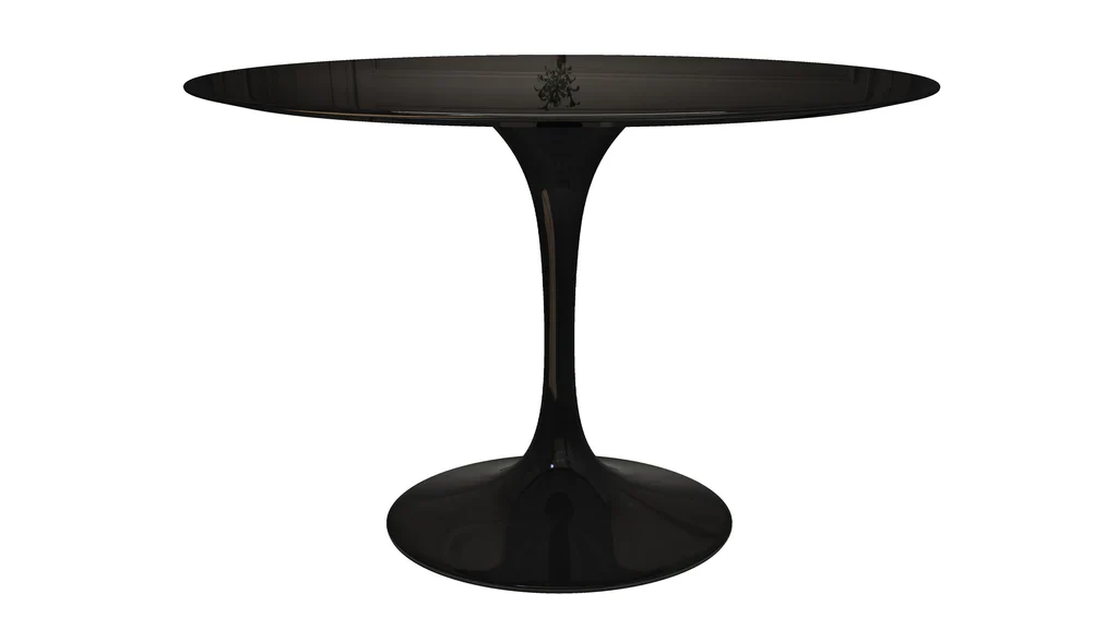 Tulip Fiberglass Black Dining Table - 32" Round By Modholic - Image 16