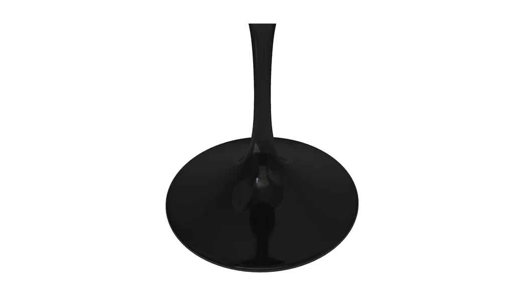Tulip Fiberglass Black Dining Table - 32" Round By Modholic - Image 3