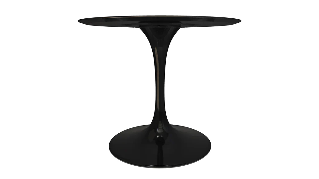 Tulip Fiberglass Black Dining Table - 32" Round By Modholic - Image 6