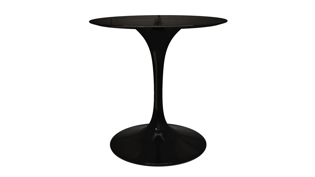 Tulip Fiberglass Black Dining Table - 32" Round By Modholic - Image 9