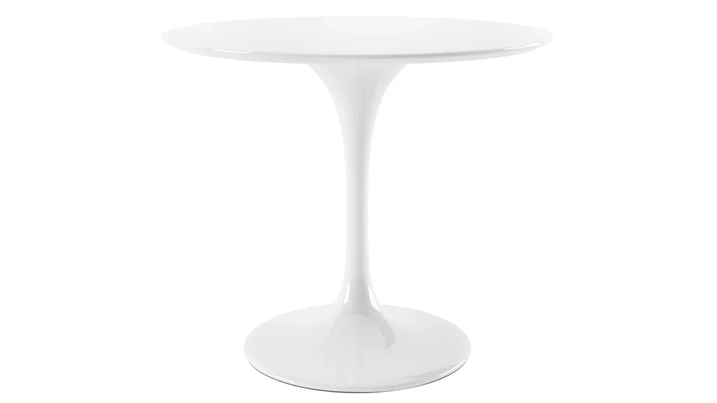 Tulip Fiberglass White Dining Table - 32" Round By Modholic - Image 10