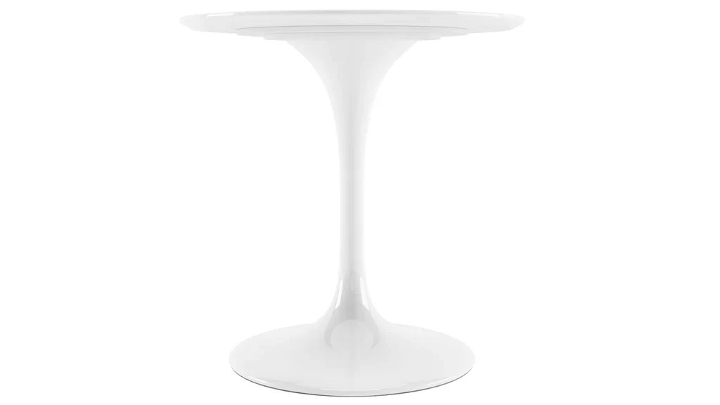Tulip Fiberglass White Dining Table - 32" Round By Modholic - Image 3