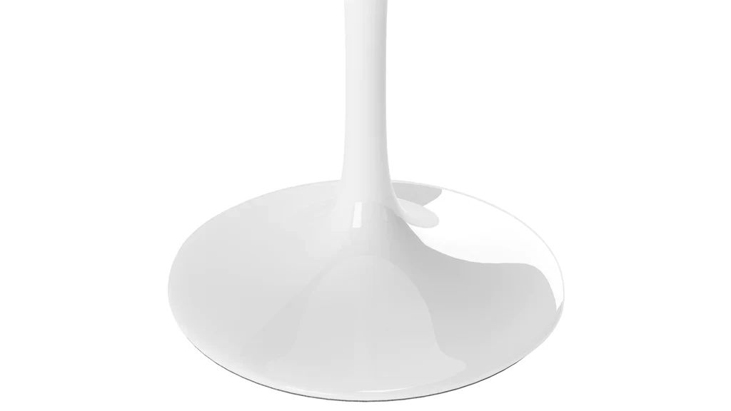 Tulip Fiberglass White Dining Table - 32" Round By Modholic - Image 6