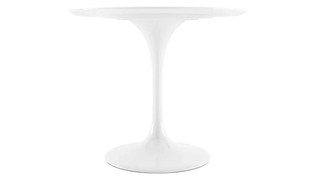 Tulip Fiberglass White Dining Table - 32" Round By Modholic - Image 9