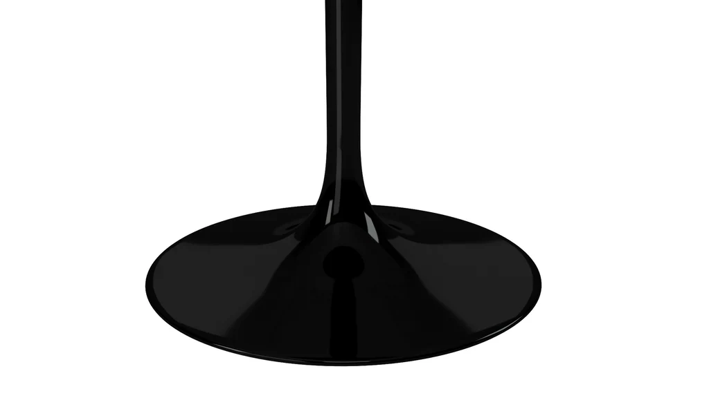 Tulip Marble Dining Table - 54" Round, Black Base By Modholic - Image 3