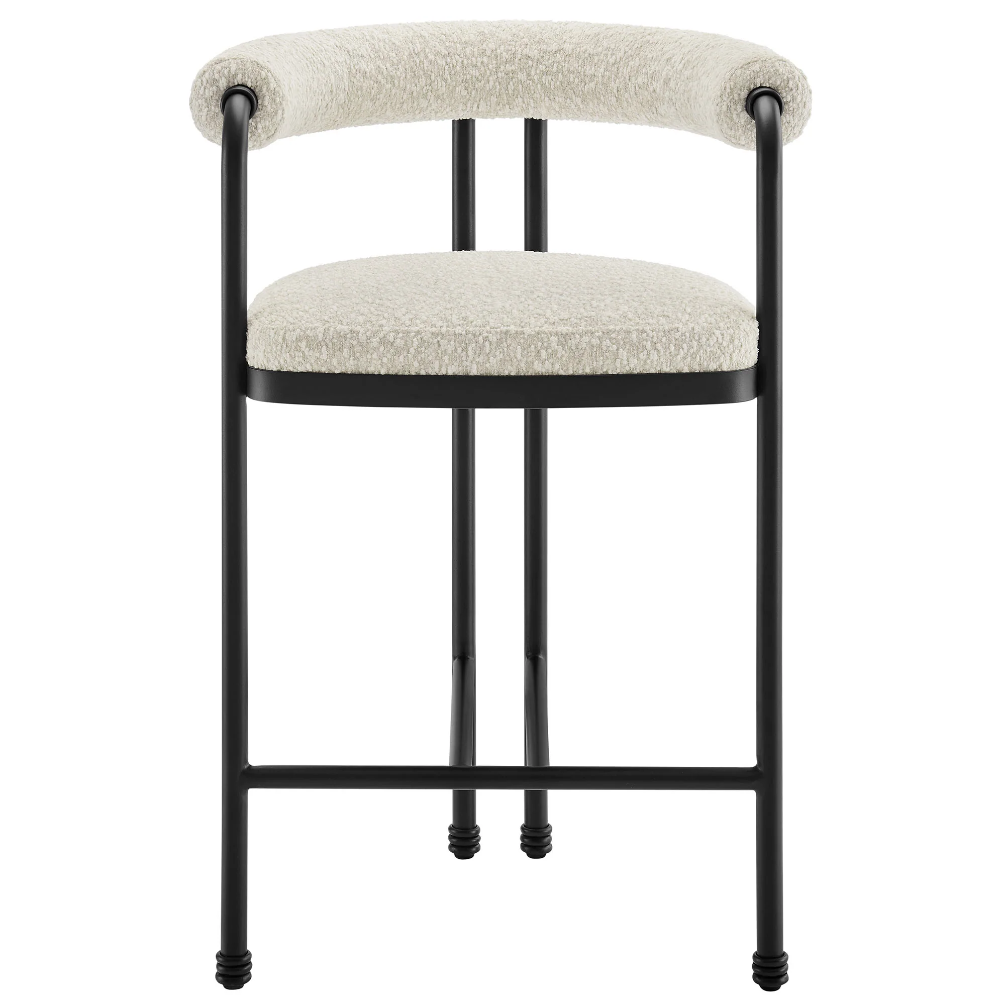 Turin Curved Back Boucle and Metal Counter Stool by Modway - Image 5