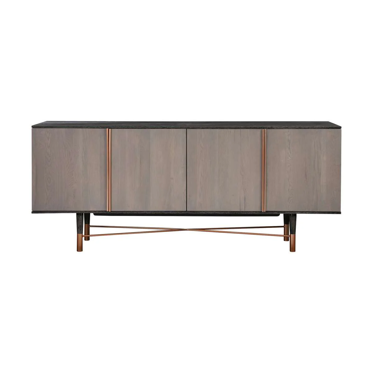 Turin Rustic 2 piece set with Dining Table and Sideboard in Black Brushed By Armen Living - Image 2