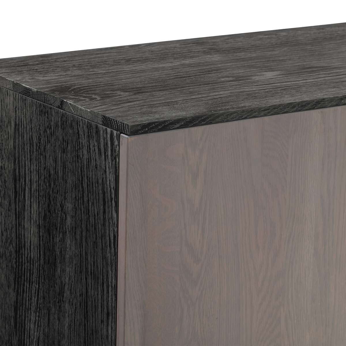 Turin Rustic 2 piece set with Dining Table and Sideboard in Black Brushed By Armen Living - Image 5