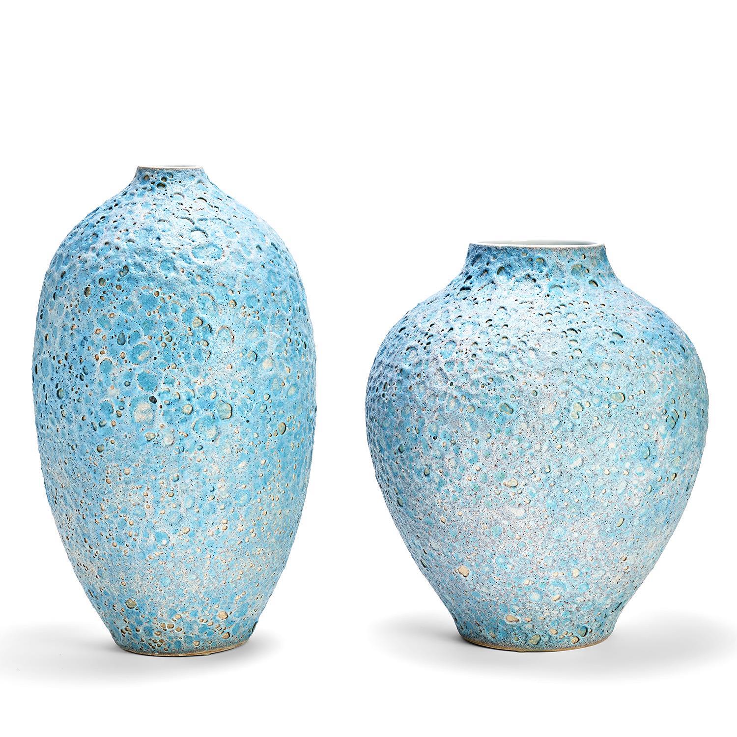 Turquoise Texture Vase Set Of 2 By Tozai Home - Image 3