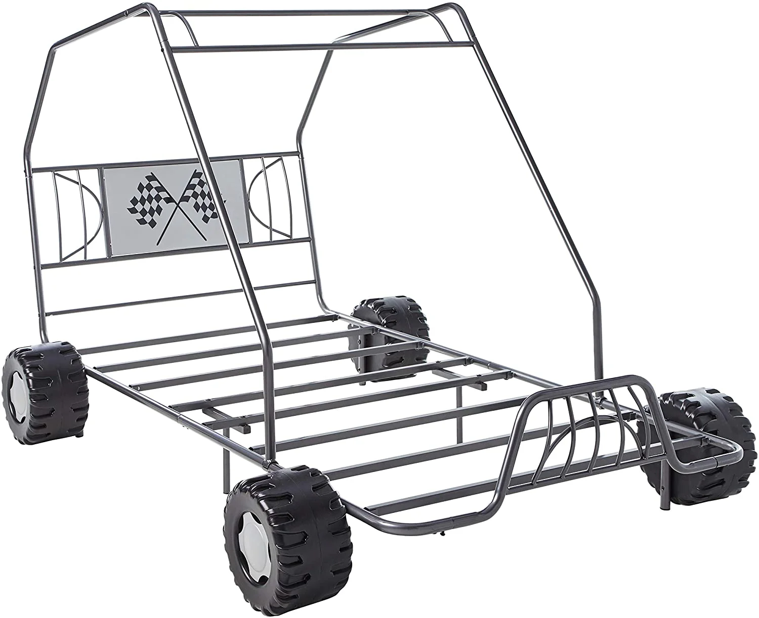 Twin Gunmetal Go Kart Bed By Homeroots - Image 2