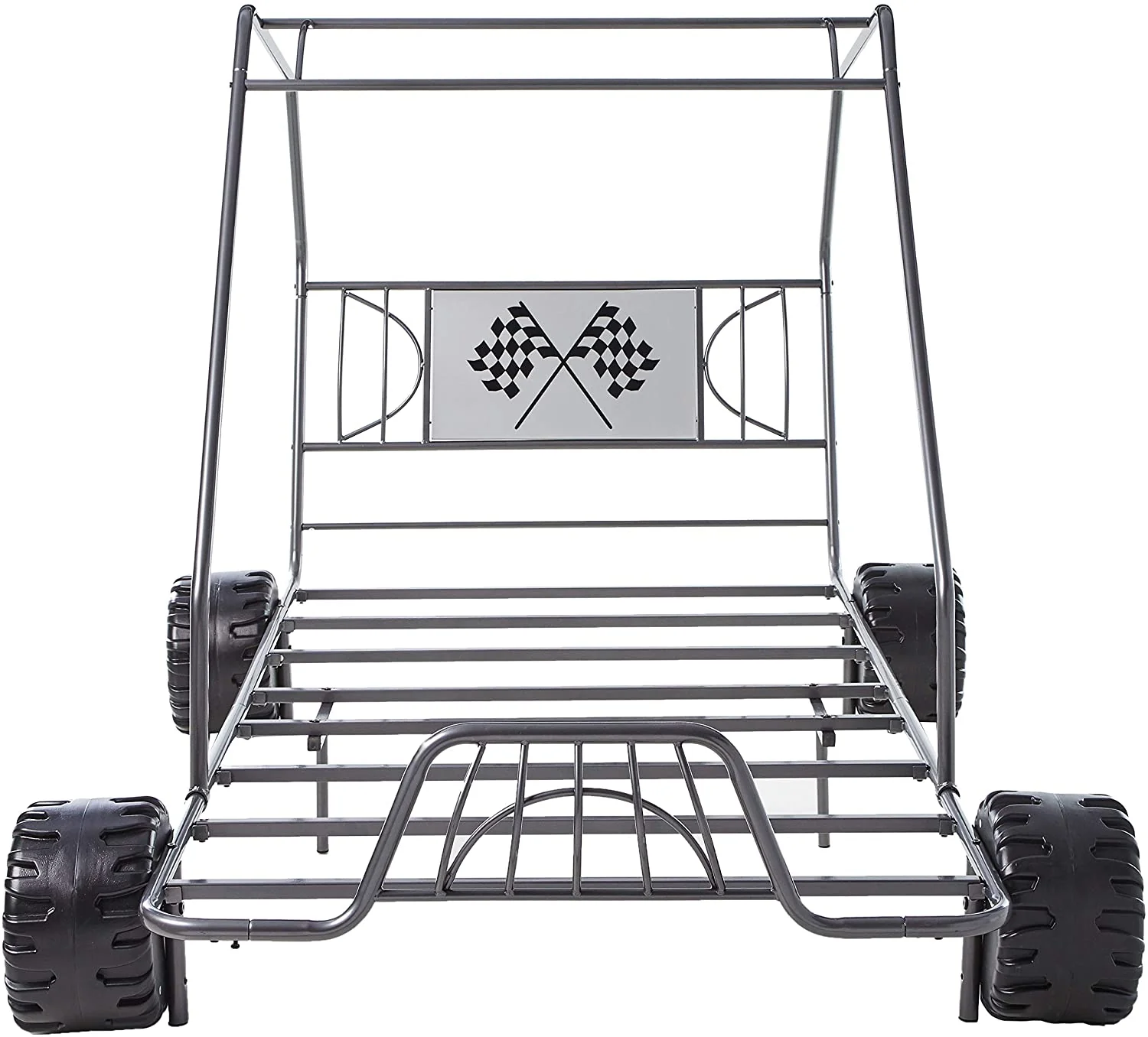Twin Gunmetal Go Kart Bed By Homeroots - Image 3
