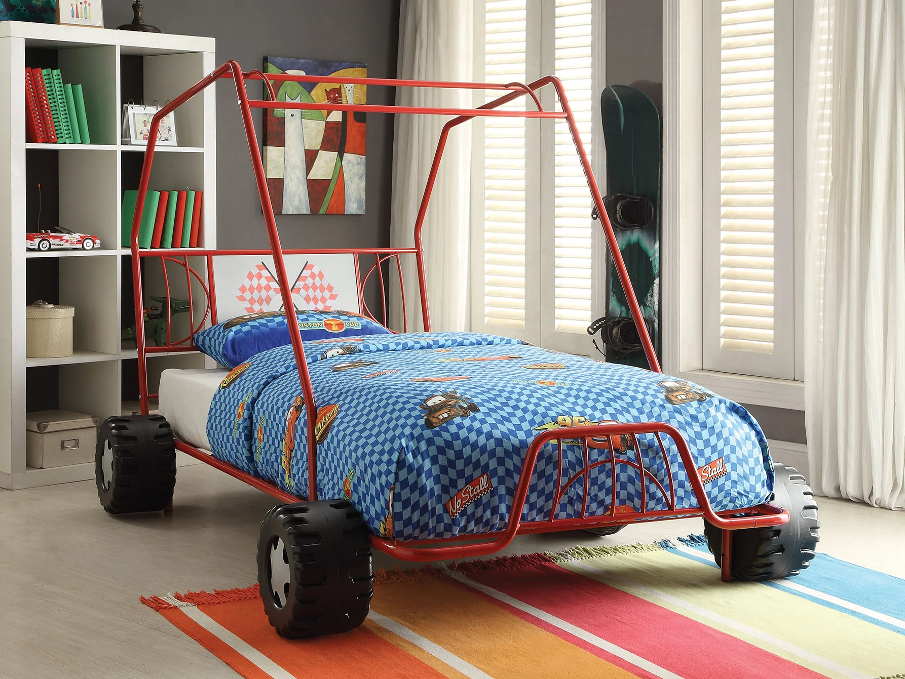 Twin Gunmetal Go Kart Bed By Homeroots - Image 5