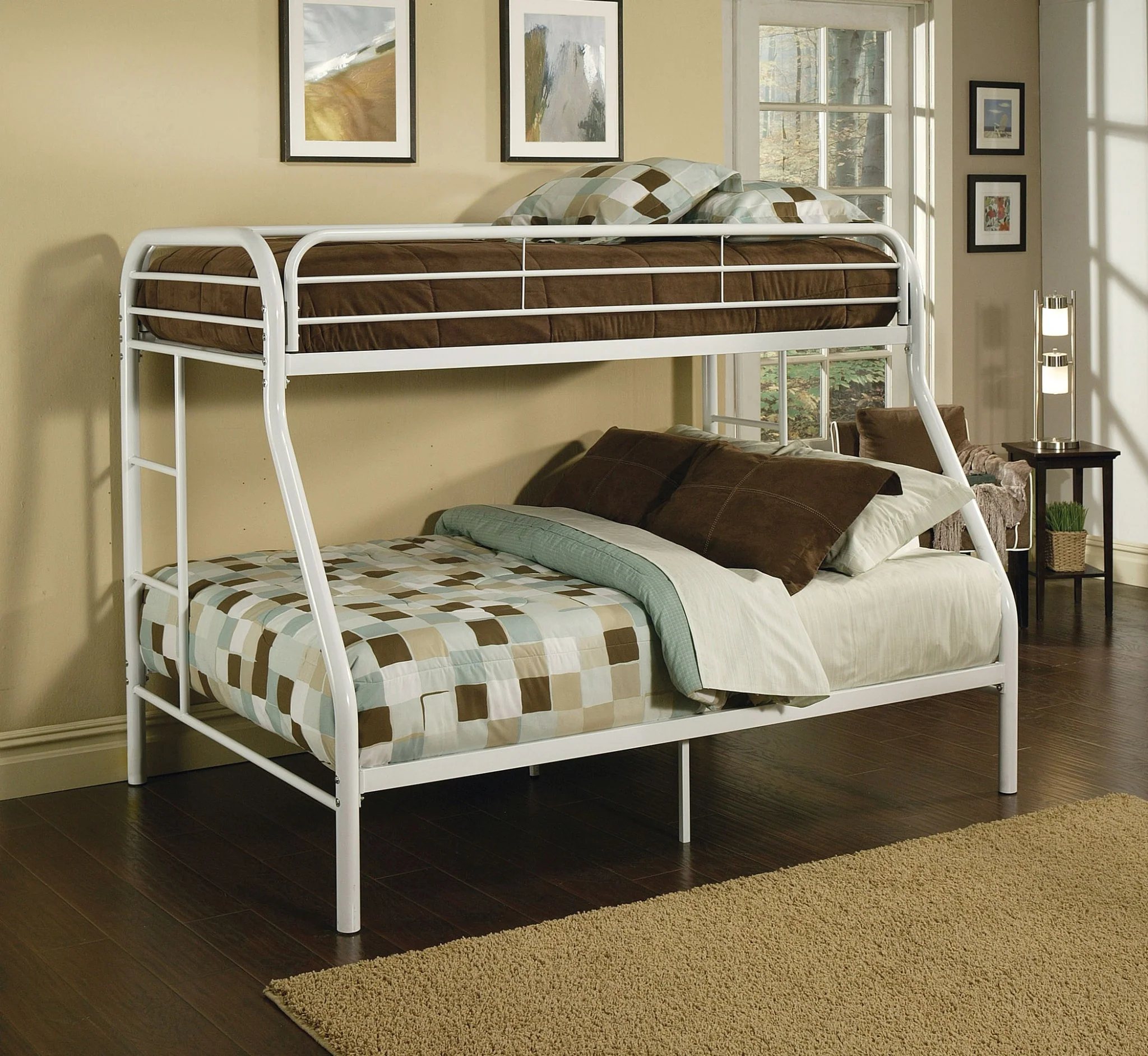 Twin Over Full Black Metal Tube Bunk Bed By Homeroots - Image 12