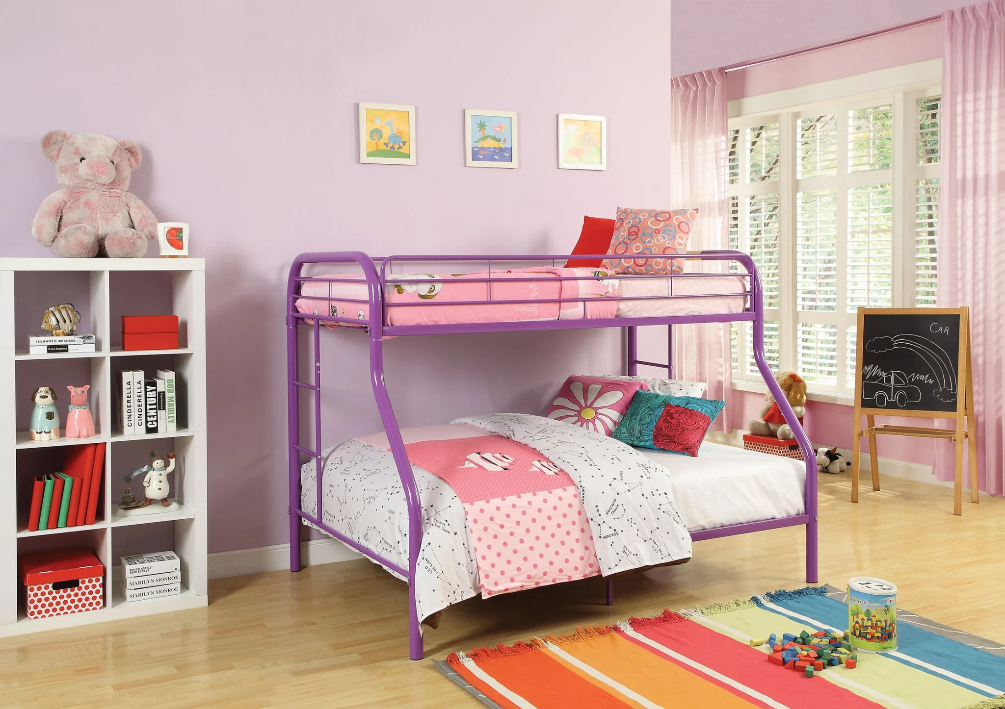 Twin Over Full Black Metal Tube Bunk Bed By Homeroots - Image 5