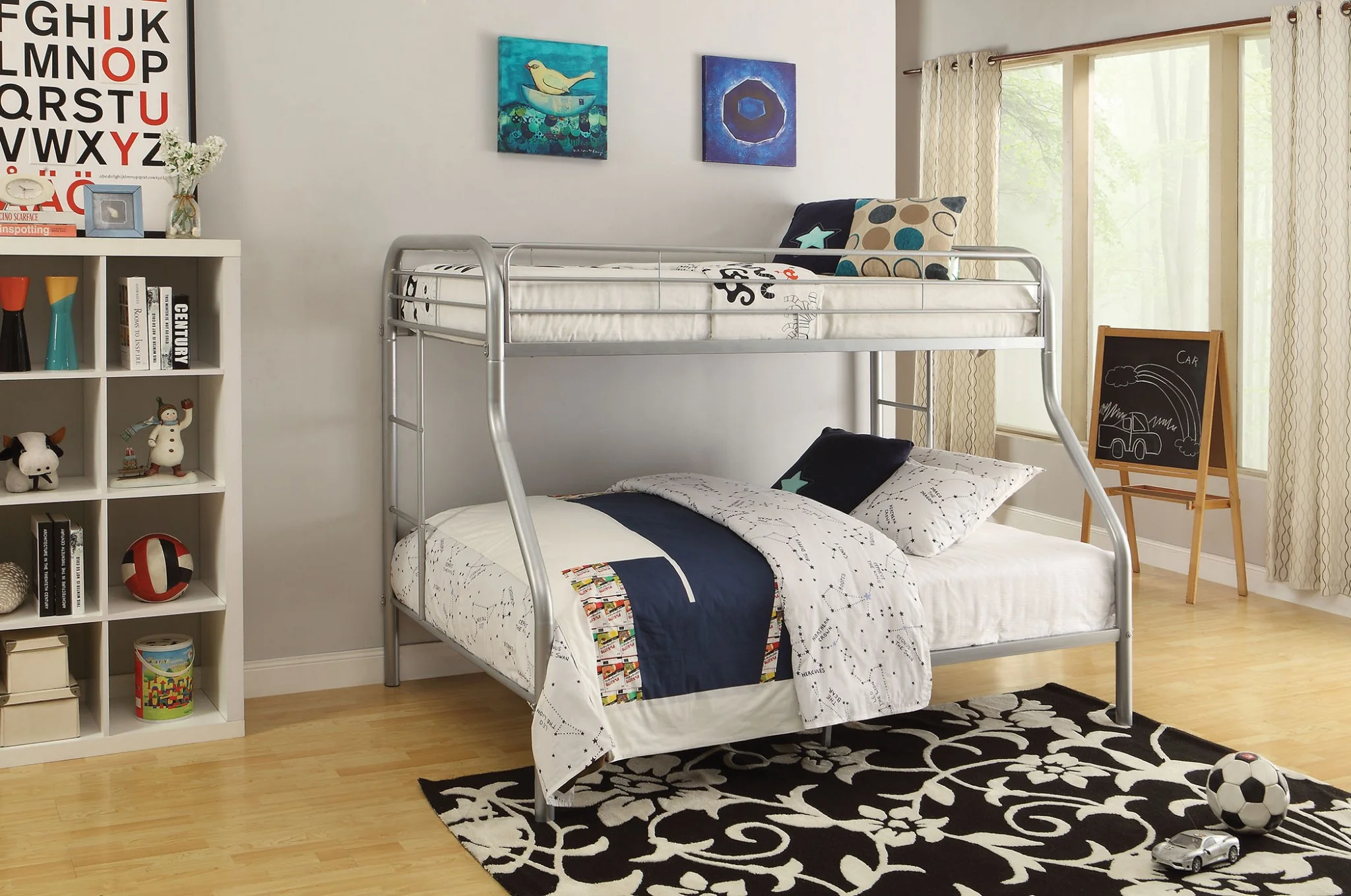 Twin Over Full Black Metal Tube Bunk Bed By Homeroots - Image 8