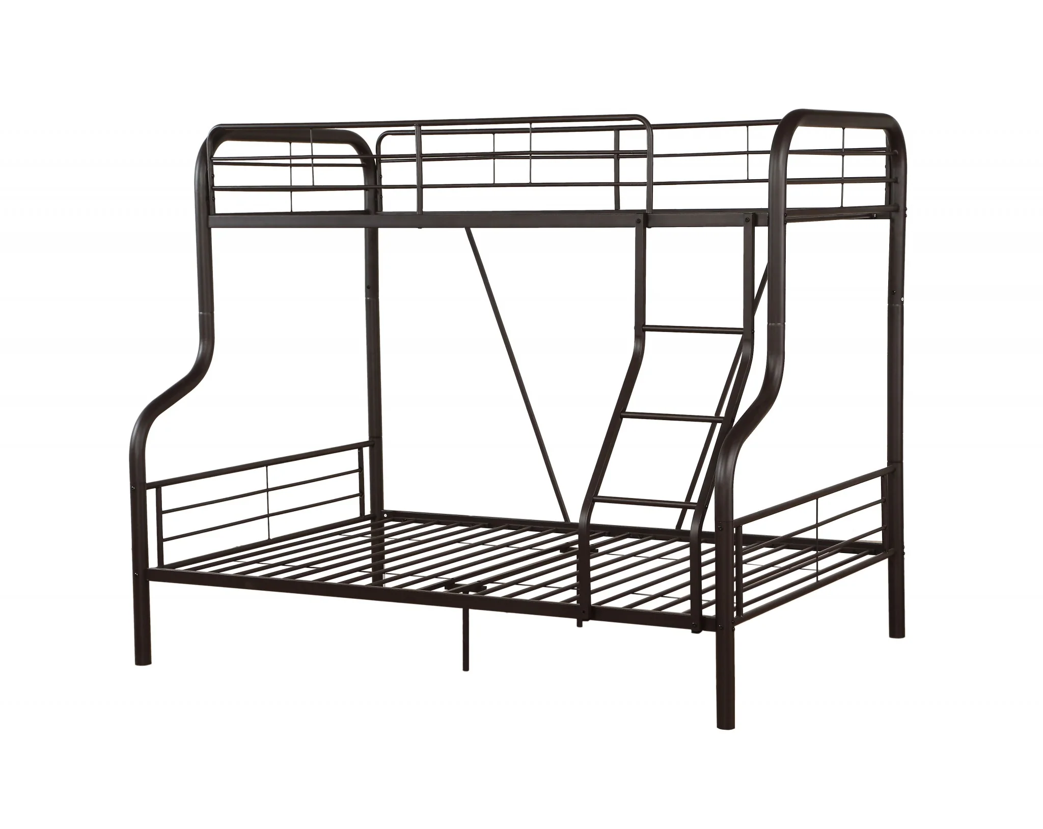 Twin Over Full Sandy Black Metal Tube Bunk Bed By Homeroots - Image 2