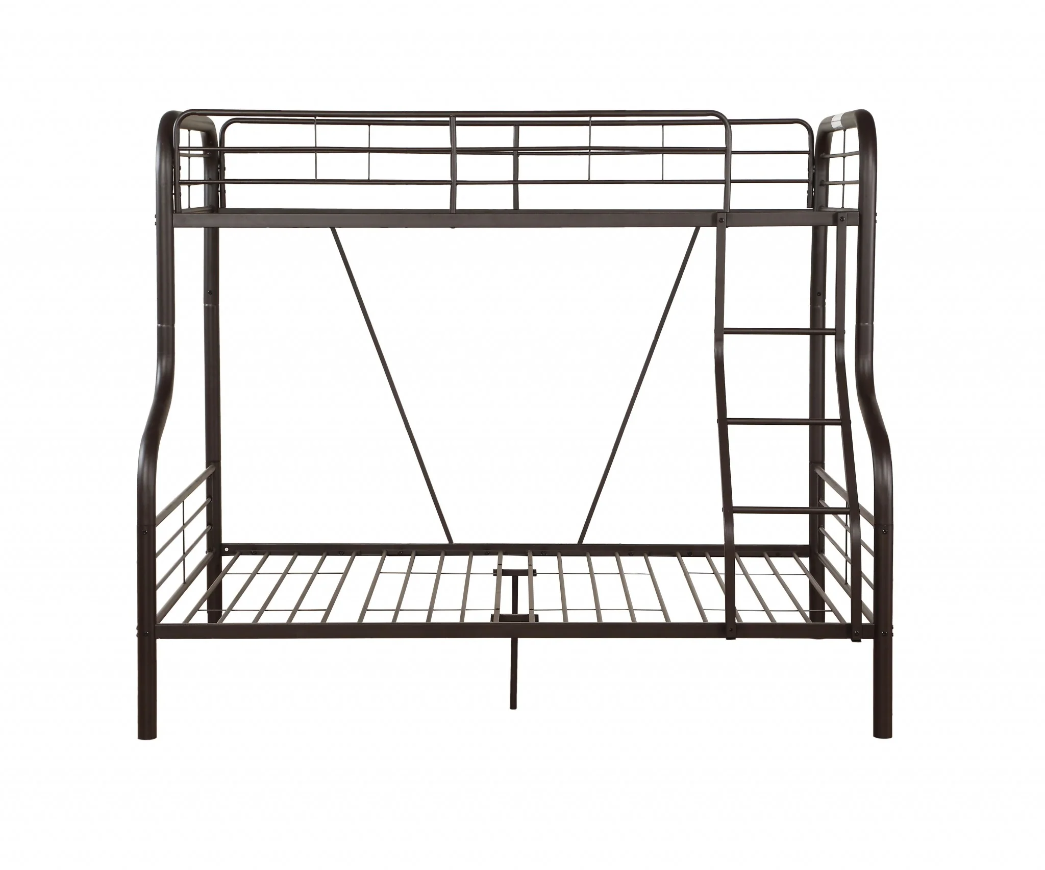 Twin Over Full Sandy Black Metal Tube Bunk Bed By Homeroots - Image 4