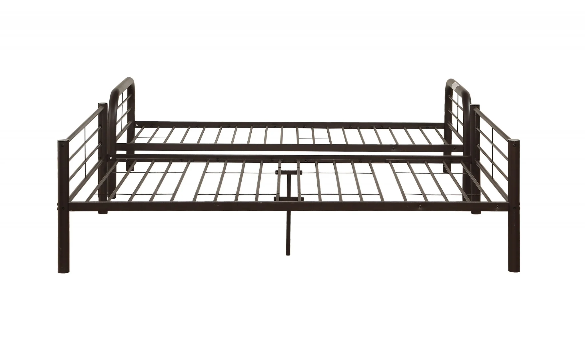 Twin Over Full Sandy Black Metal Tube Bunk Bed By Homeroots - Image 5