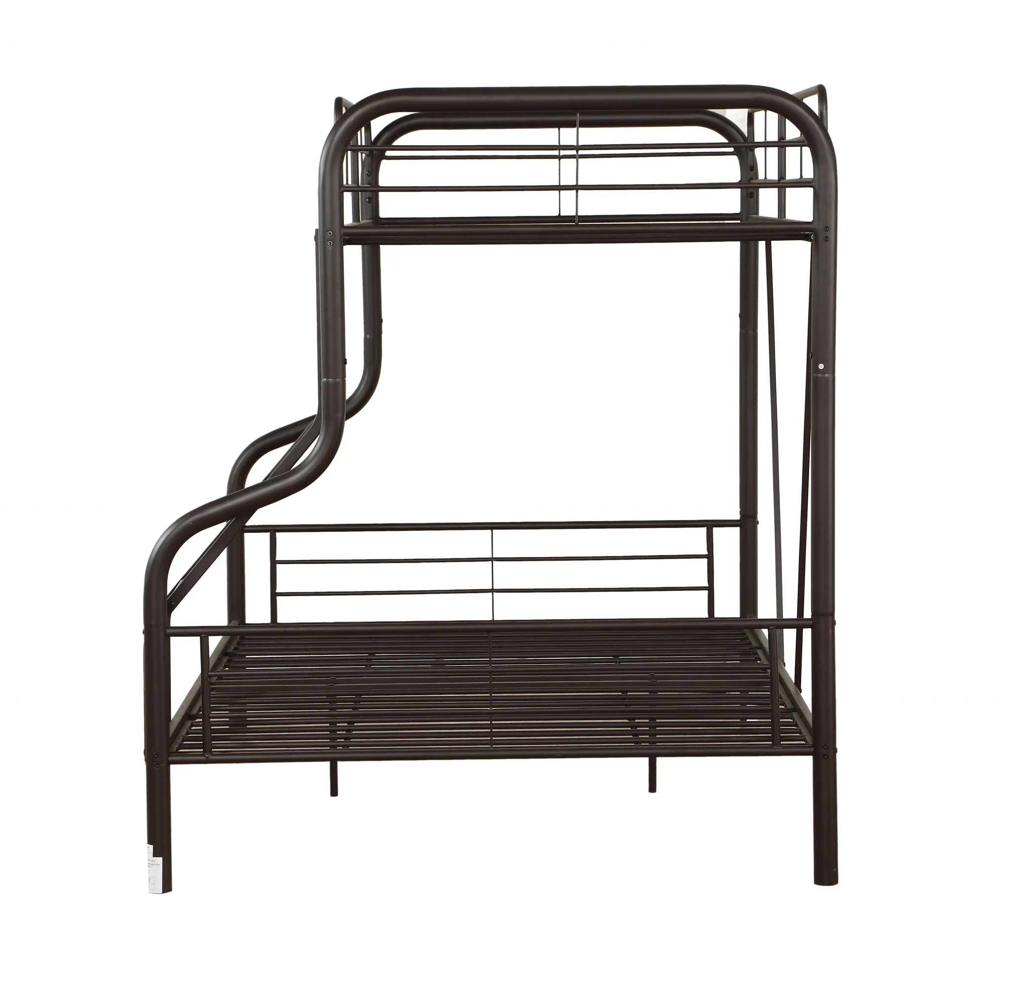 Twin Over Full Sandy Black Metal Tube Bunk Bed By Homeroots - Image 6