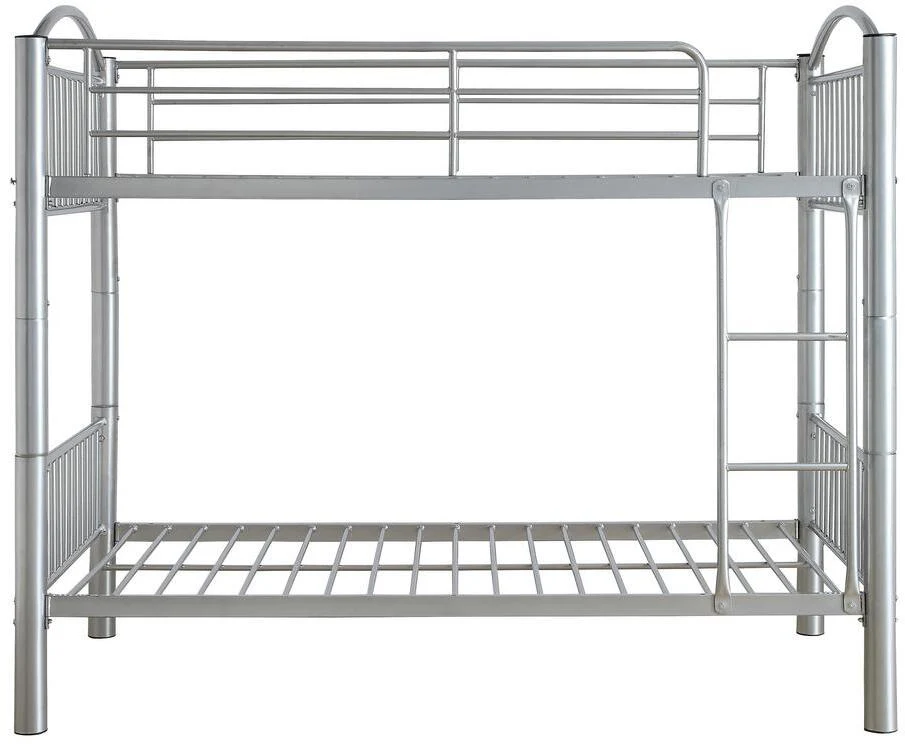 Twin Over Twin Black Metal Bunk Bed By Homeroots - 286163 - Image 2