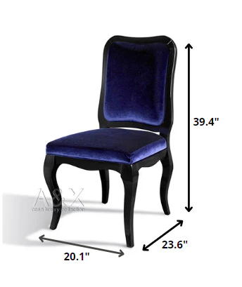 Two 39.4' Purple Velvet And Wood Side Chairs By Homeroots - Image 2