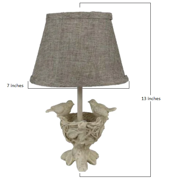 Two Birds and Nest Accent Lamp By Homeroots - Image 4
