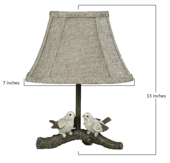 Two Cheery Birds on a Branch Accent Lamp By Homeroots - Image 5