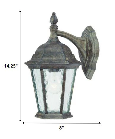 Two Light Brown Hanging Carousel Lantern Wall Light By Homeroots - Image 2