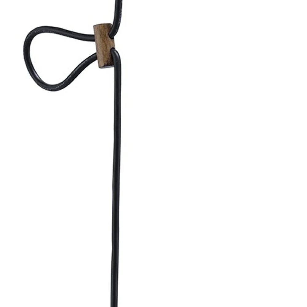 Two Light Industrial Silver Hanging Light By Homeroots - Image 5