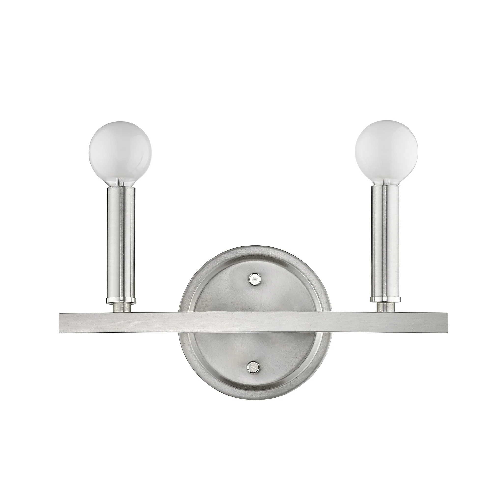 Two Light Silver Wall Sconce By Homeroots - Image 5