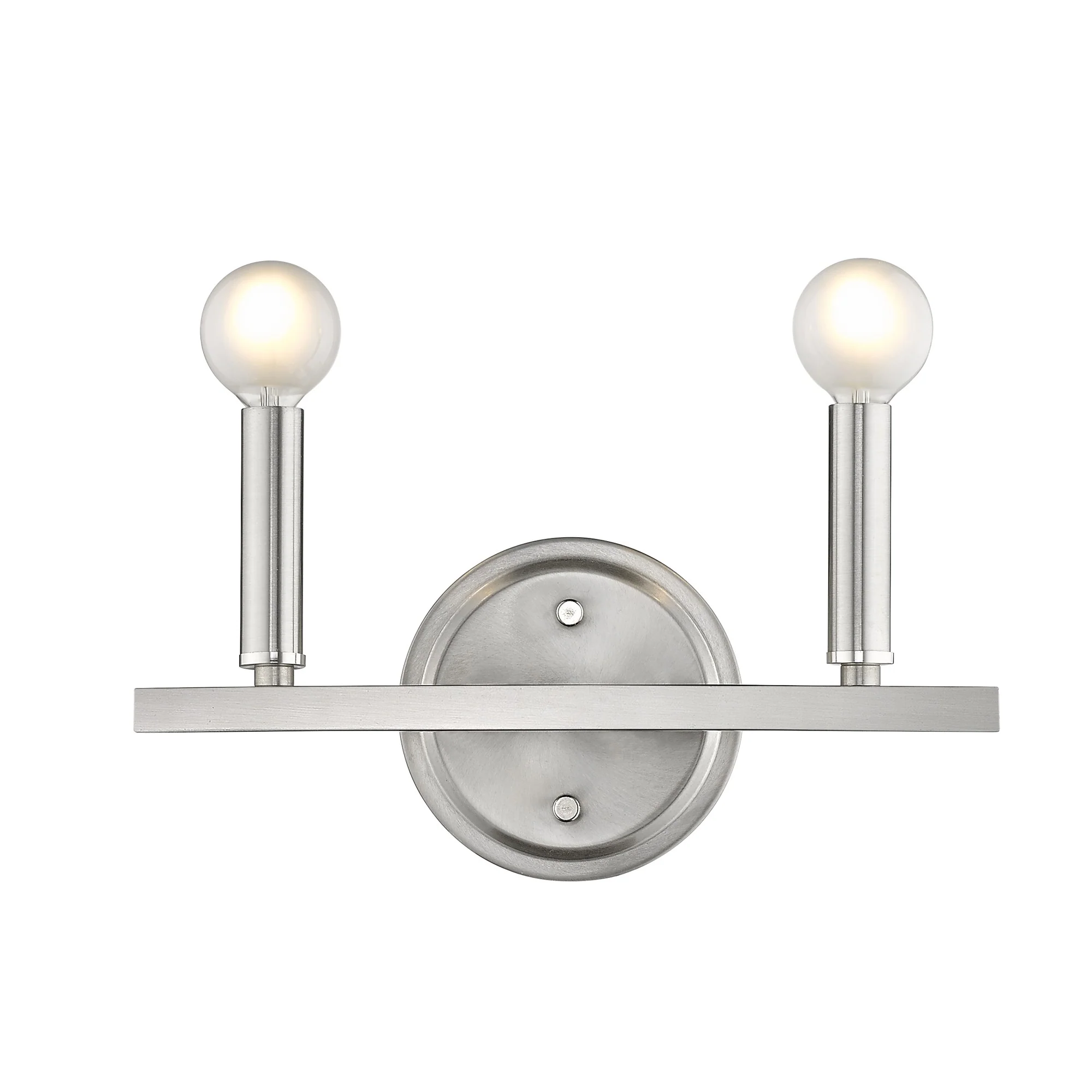 Two Light Silver Wall Sconce By Homeroots - Image 6