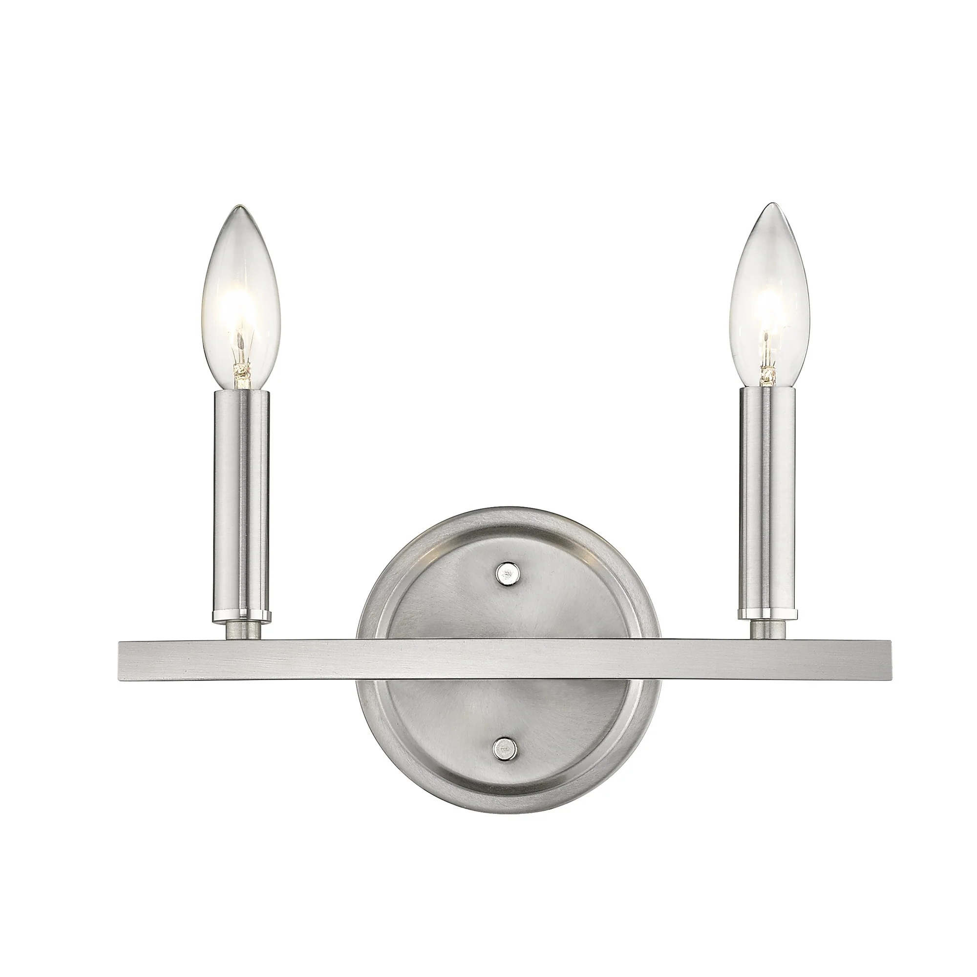 Two Light Silver Wall Sconce By Homeroots - Image 7