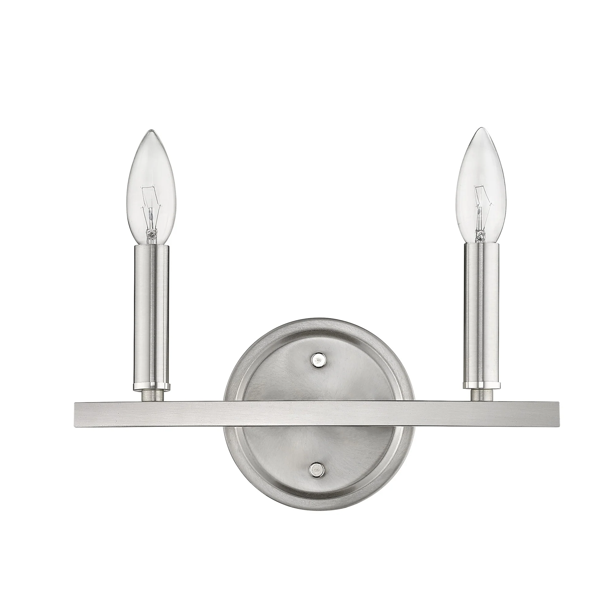 Two Light Silver Wall Sconce By Homeroots - Image 8