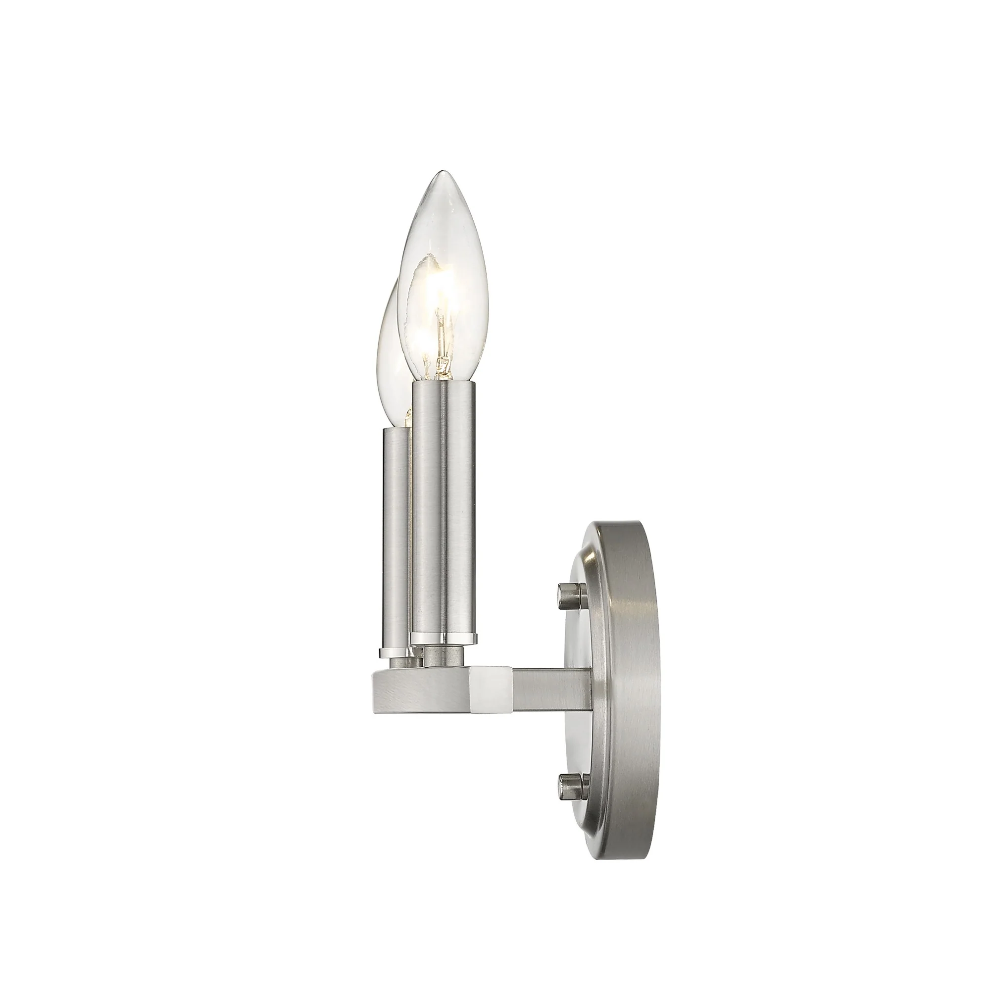 Two Light Silver Wall Sconce By Homeroots - Image 9