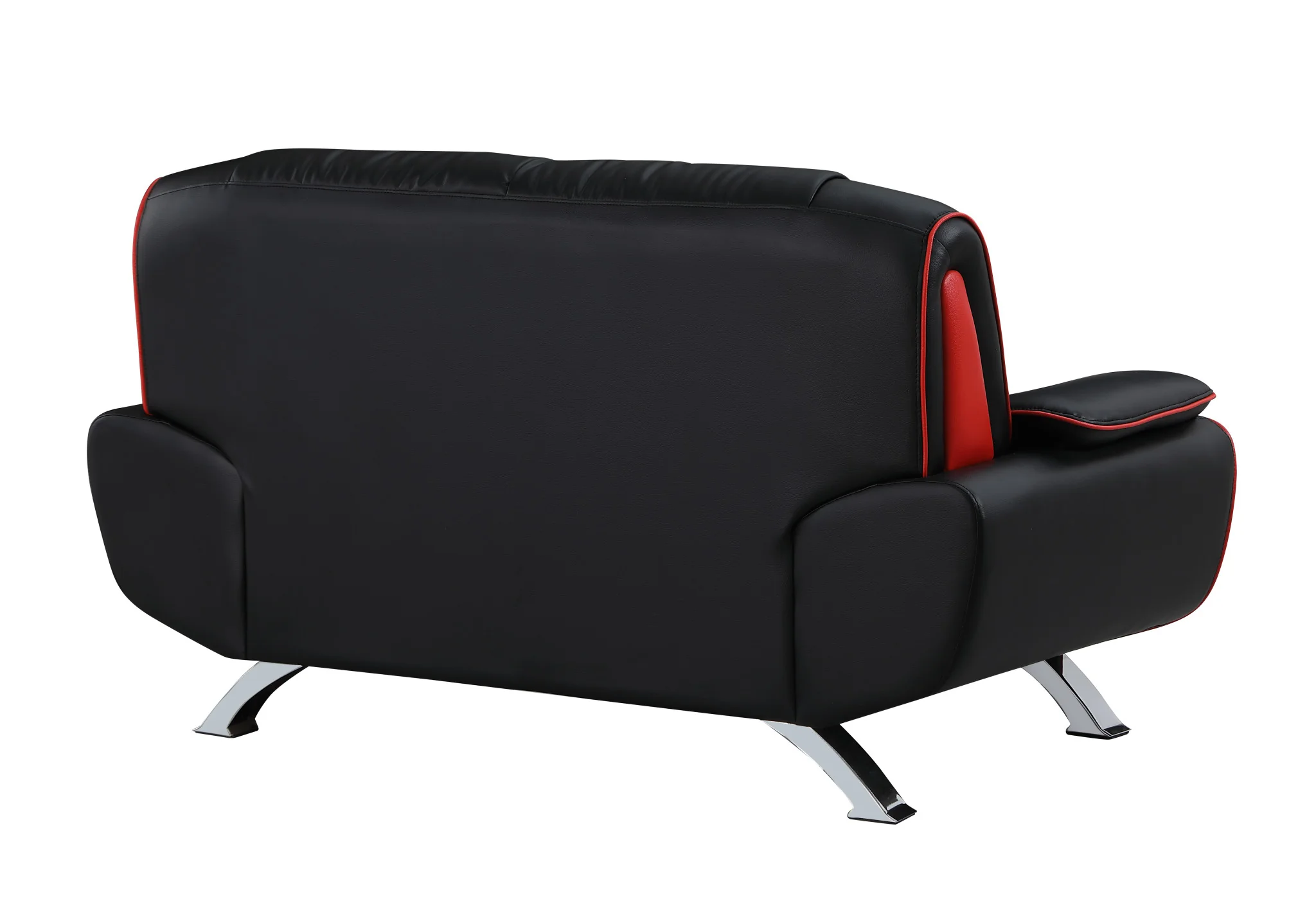 Two Piece Indoor Black Genuine Leather Five Person Seating Set By Homeroots - Image 8