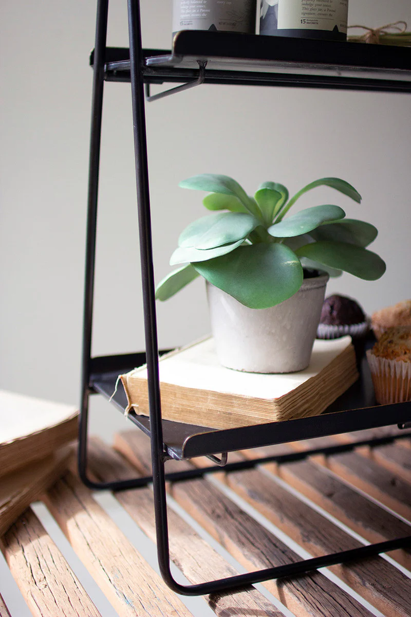 Two Tiered Rectangle Display Rack By Kalalou - Image 2