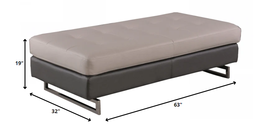 Twoto Tone Ottoman By Homeroots - Image 2