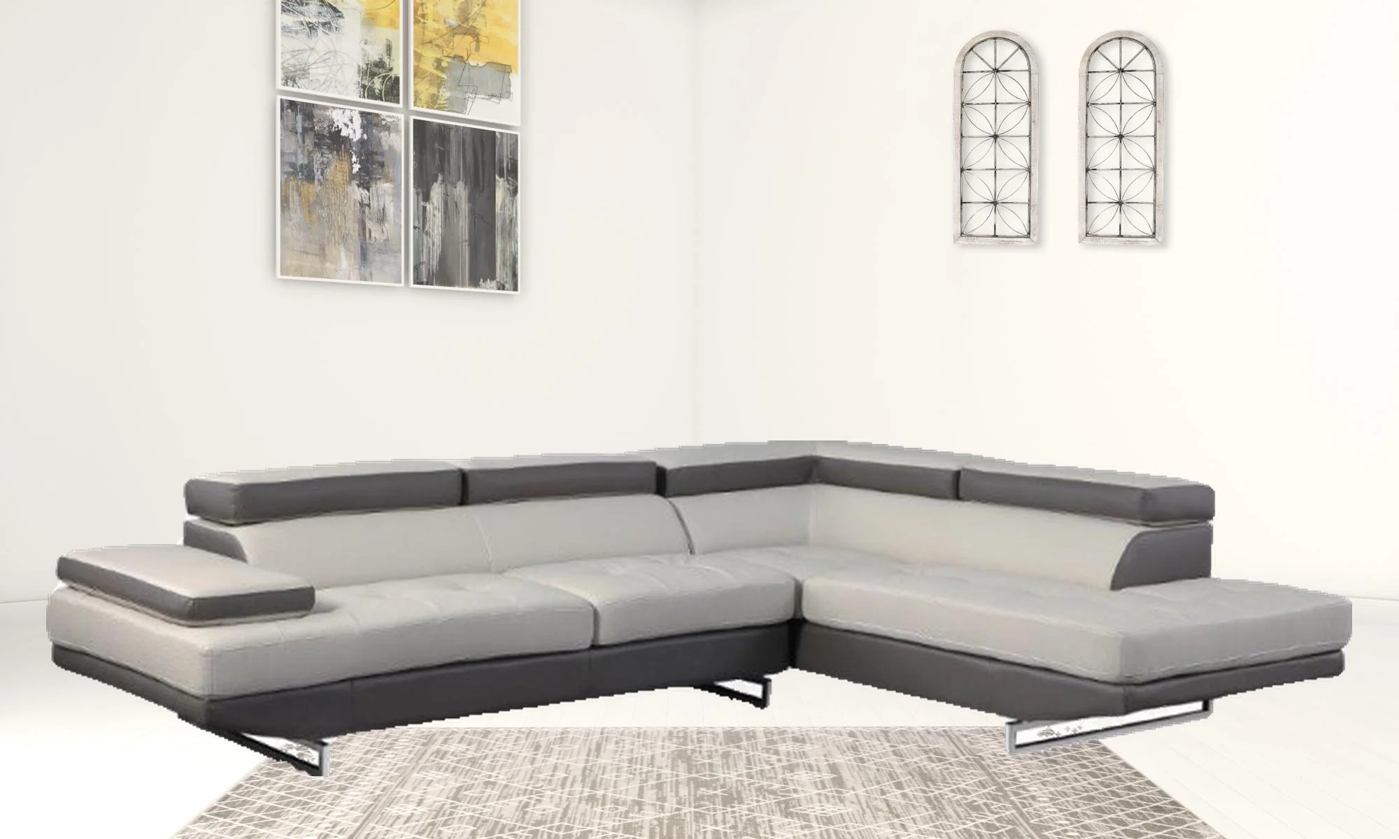 Twoto Tone Sectional RAF By Homeroots - Image 3