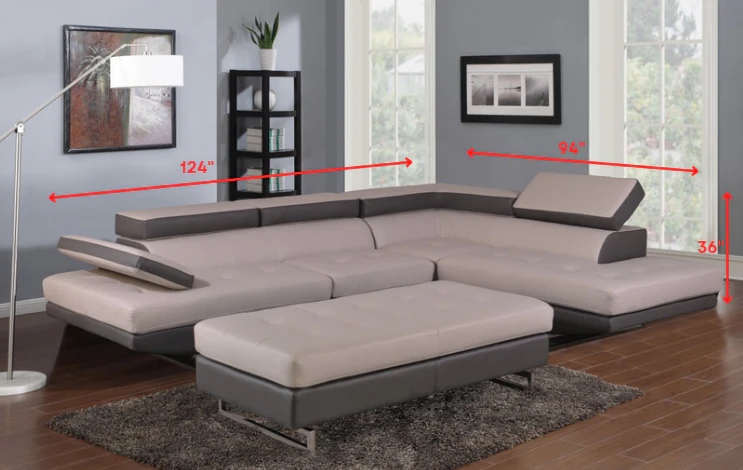 Twoto Tone Sectional RAF By Homeroots - Image 4