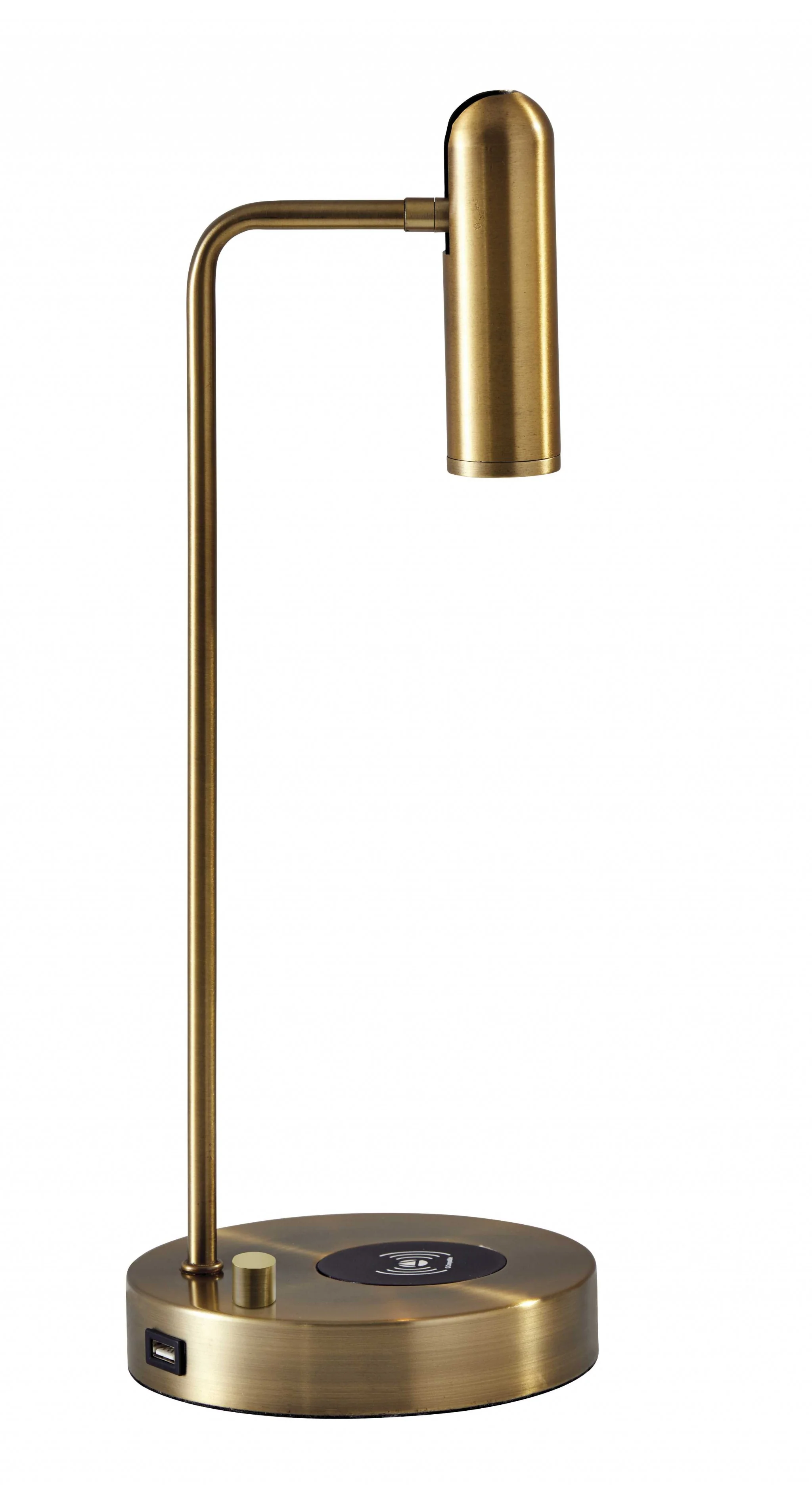 Ultra Sleek Brass Metal LED Desk Lamp - Image 2