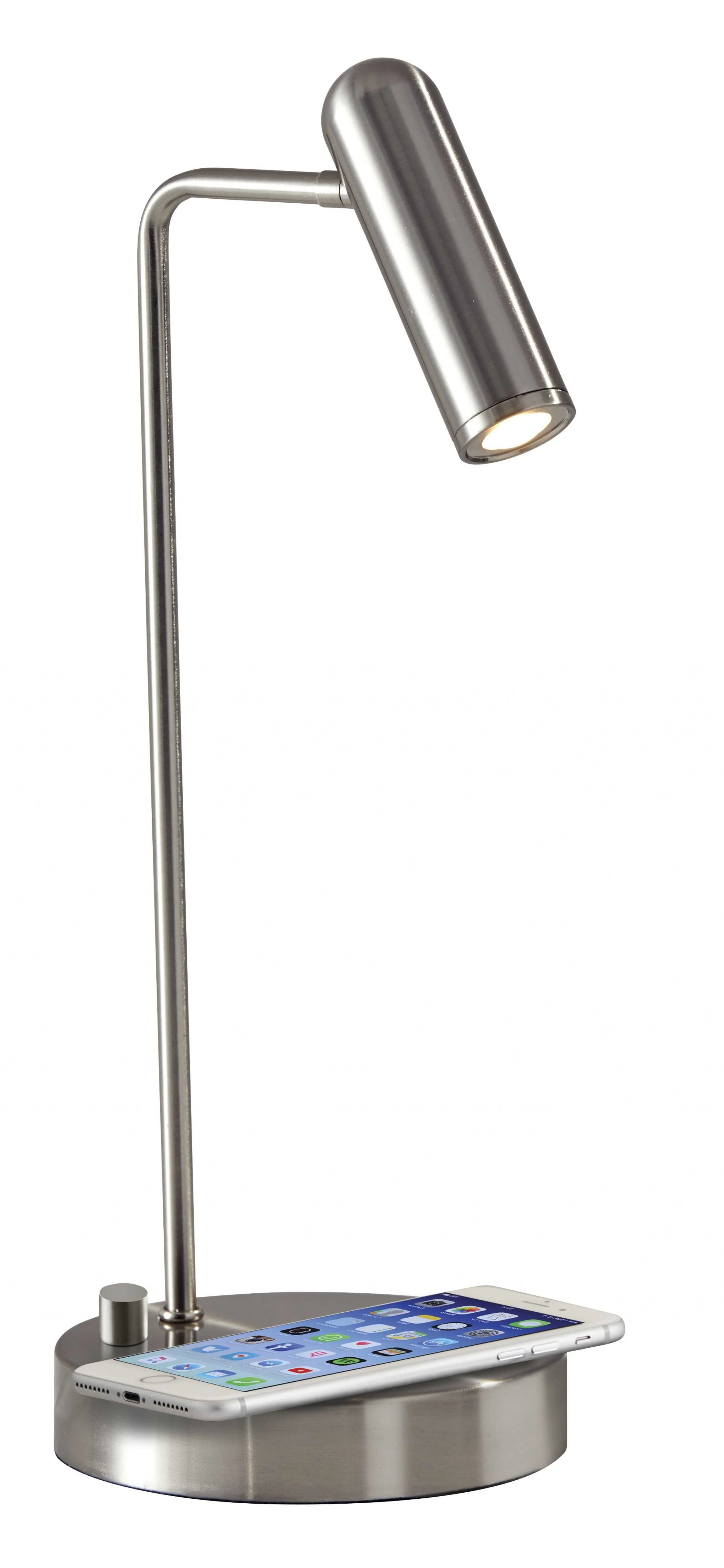 Ultra Sleek Brushed Steel Metal LED Desk Lamp - Image 3