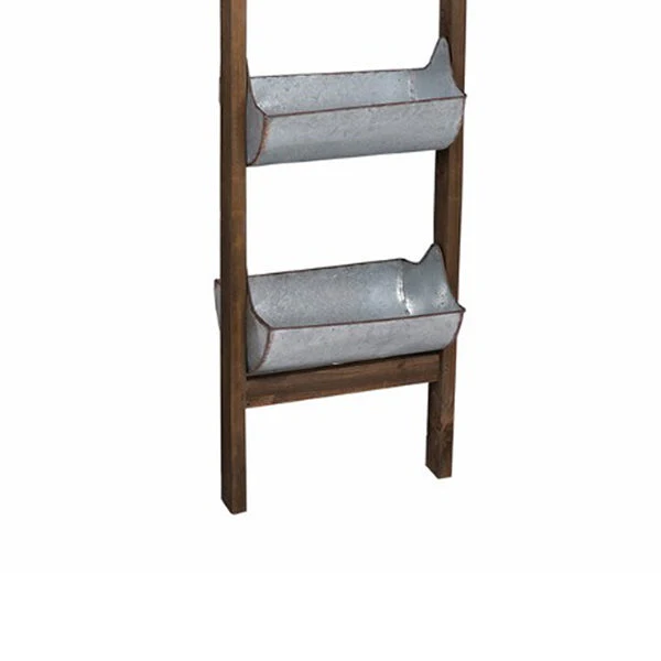 Uniquely Designed Reed Ladder Planter By Benzara - Image 3