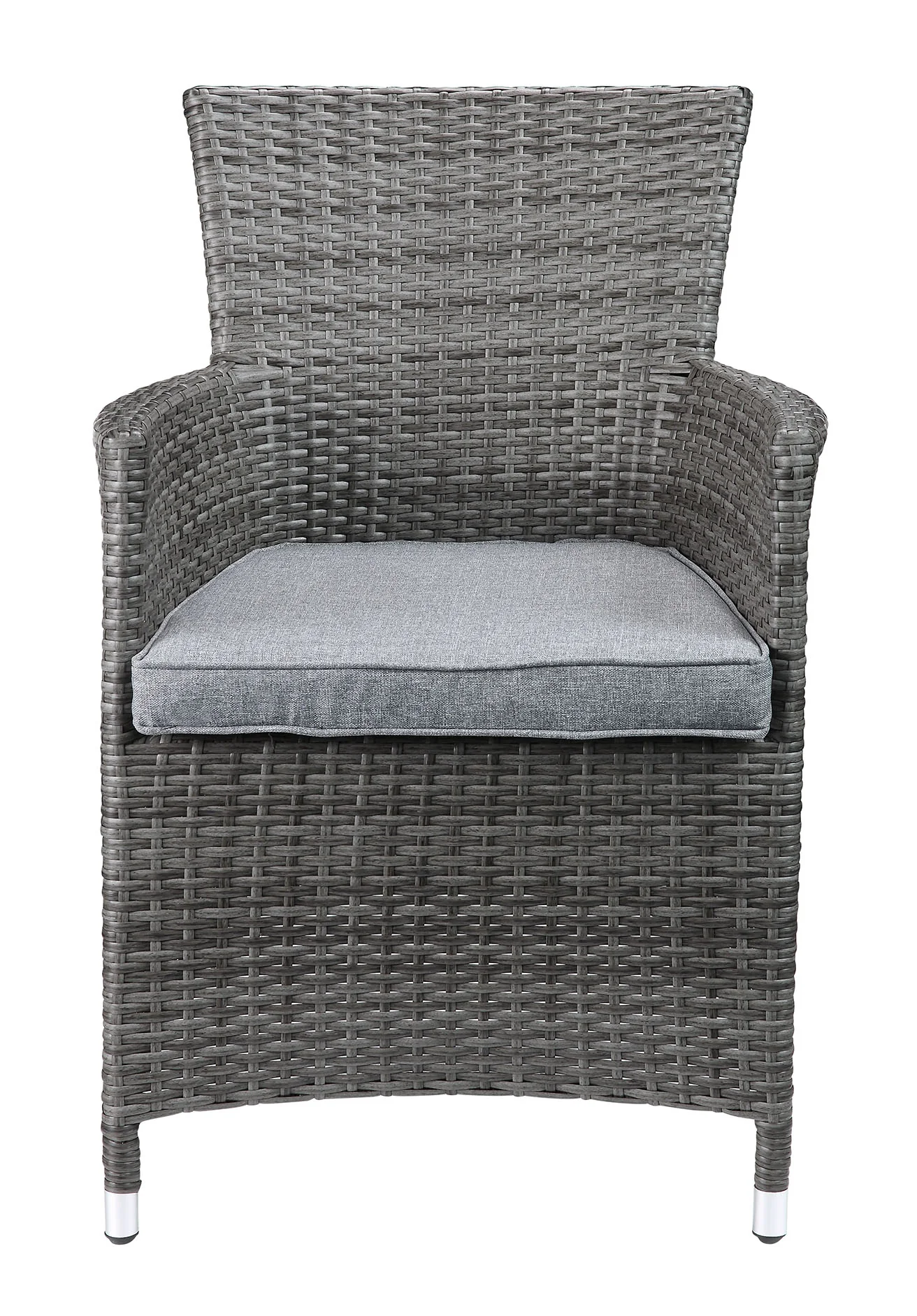 Updated Modern 3 Piece Gray Highback Wicker Patio Set By Homeroots - Image 3