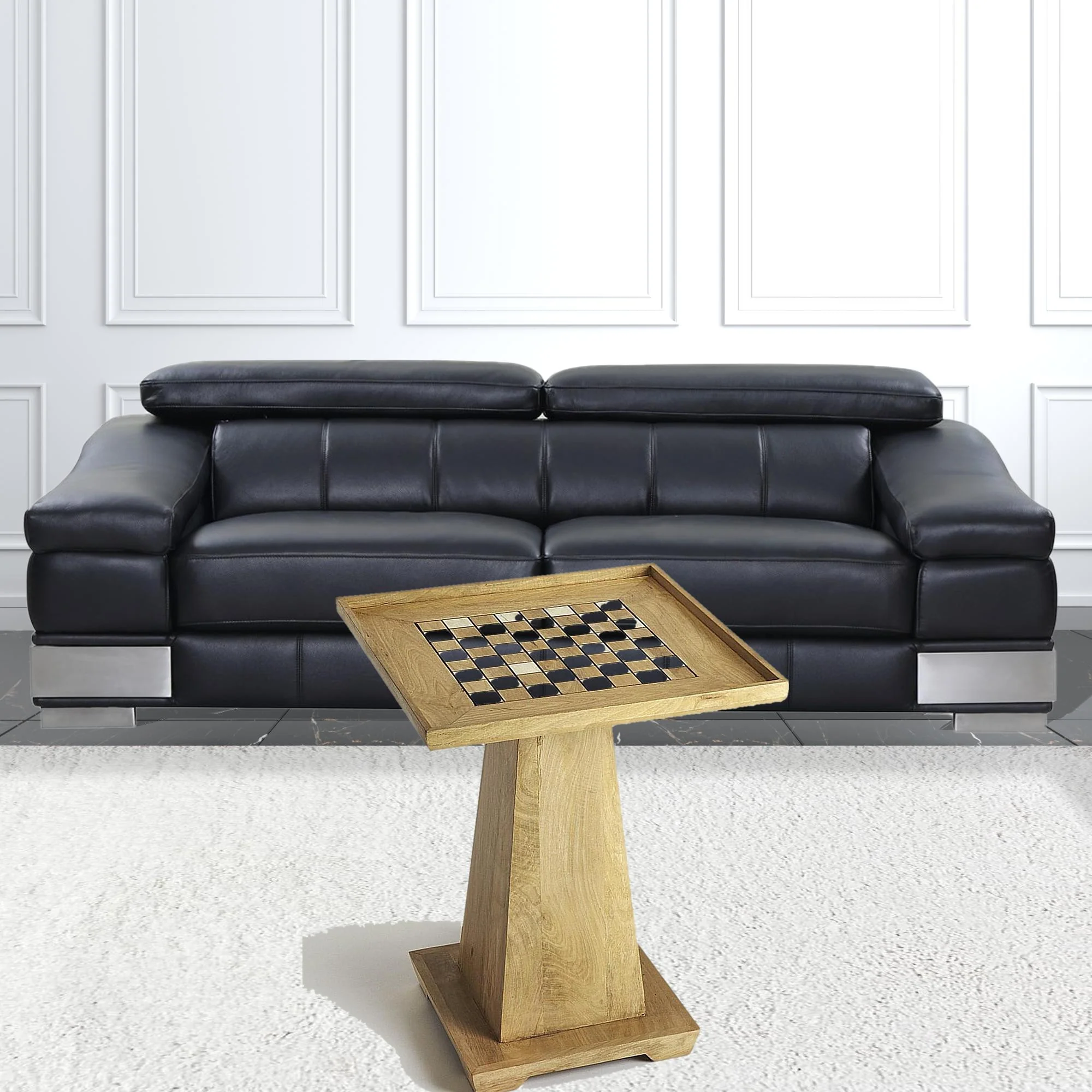 Updated Natural Wood Game Table By Homeroots - Image 3