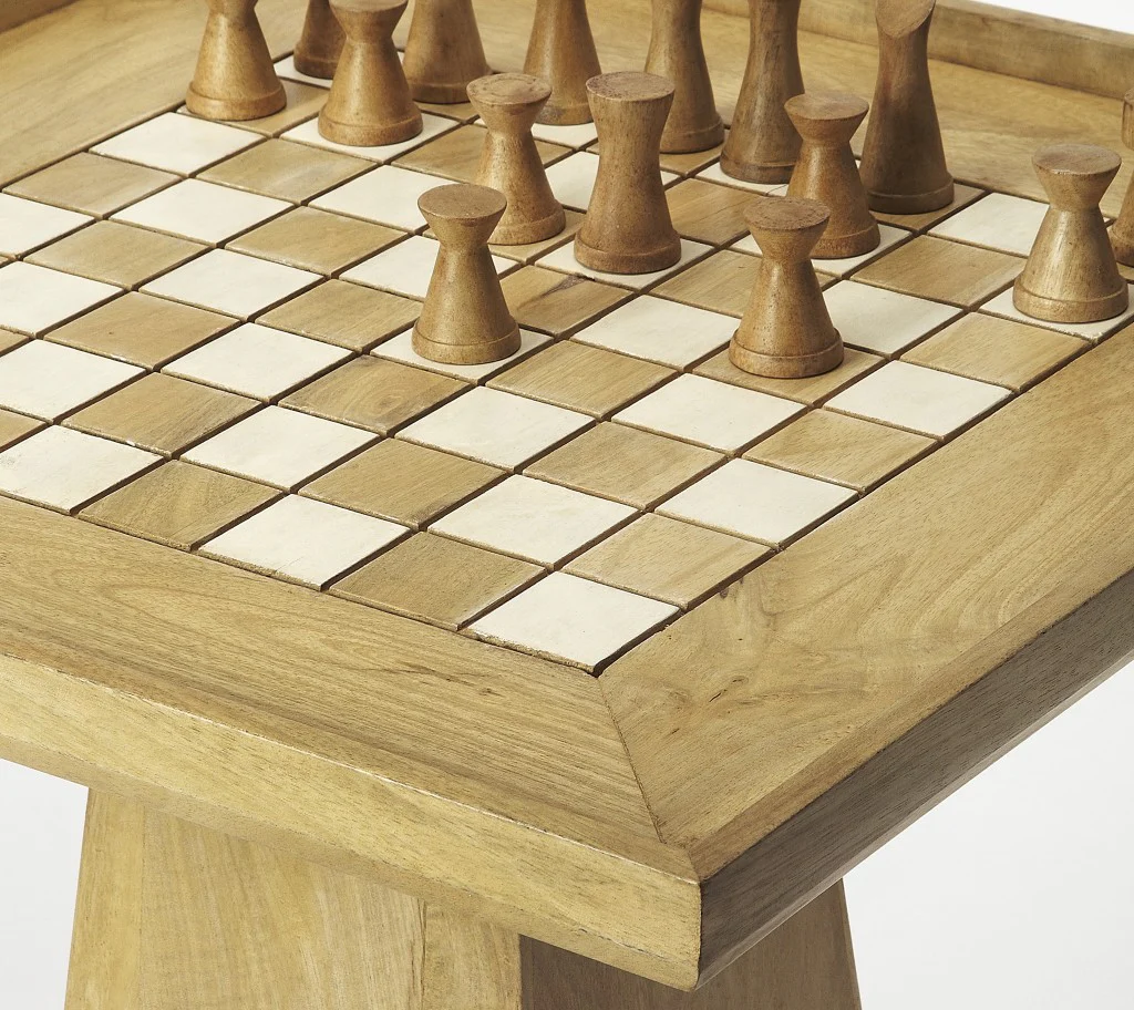 Updated Natural Wood Game Table By Homeroots - Image 6