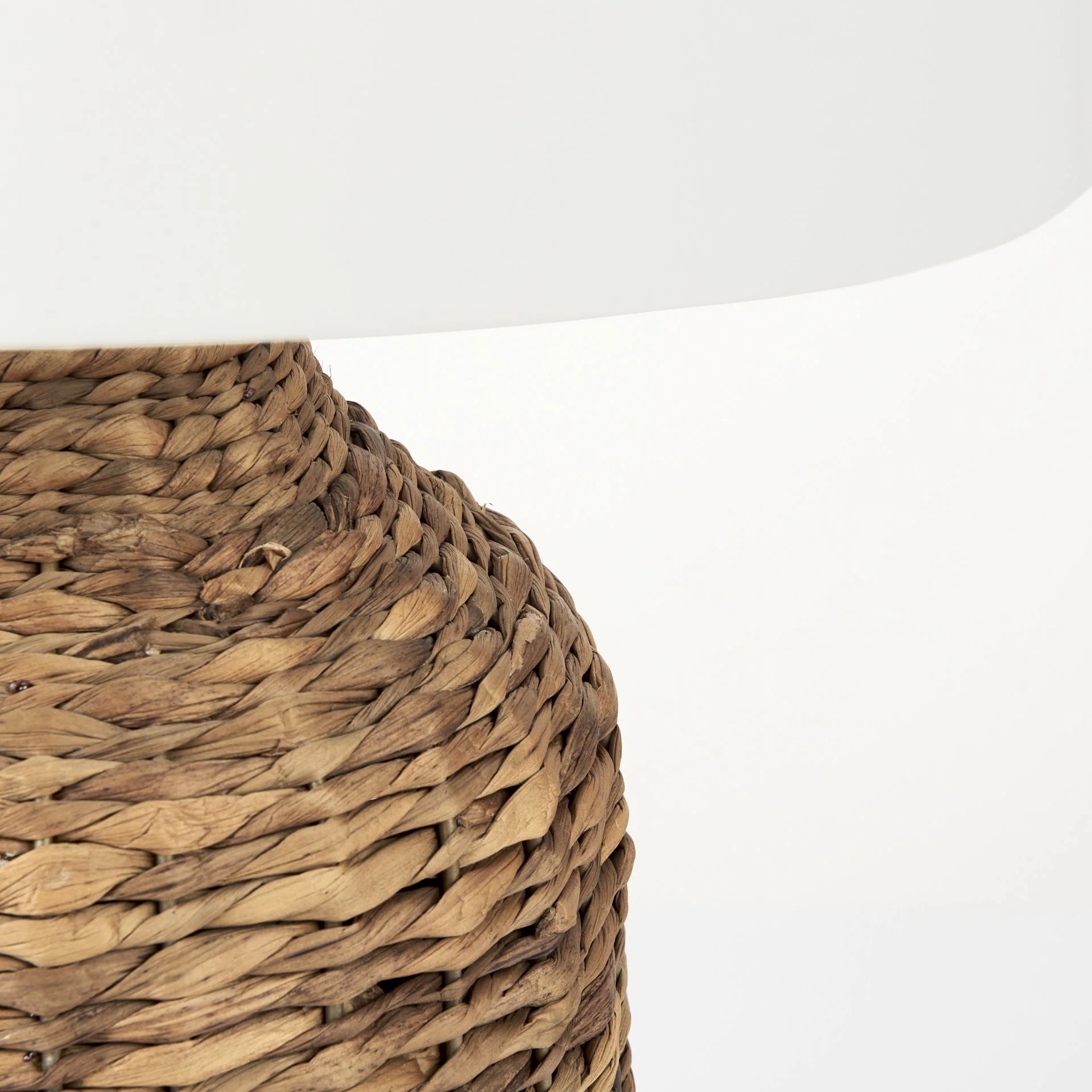 Updated Rustic Brown Wicker Table Lamp By Homeroots - Image 4