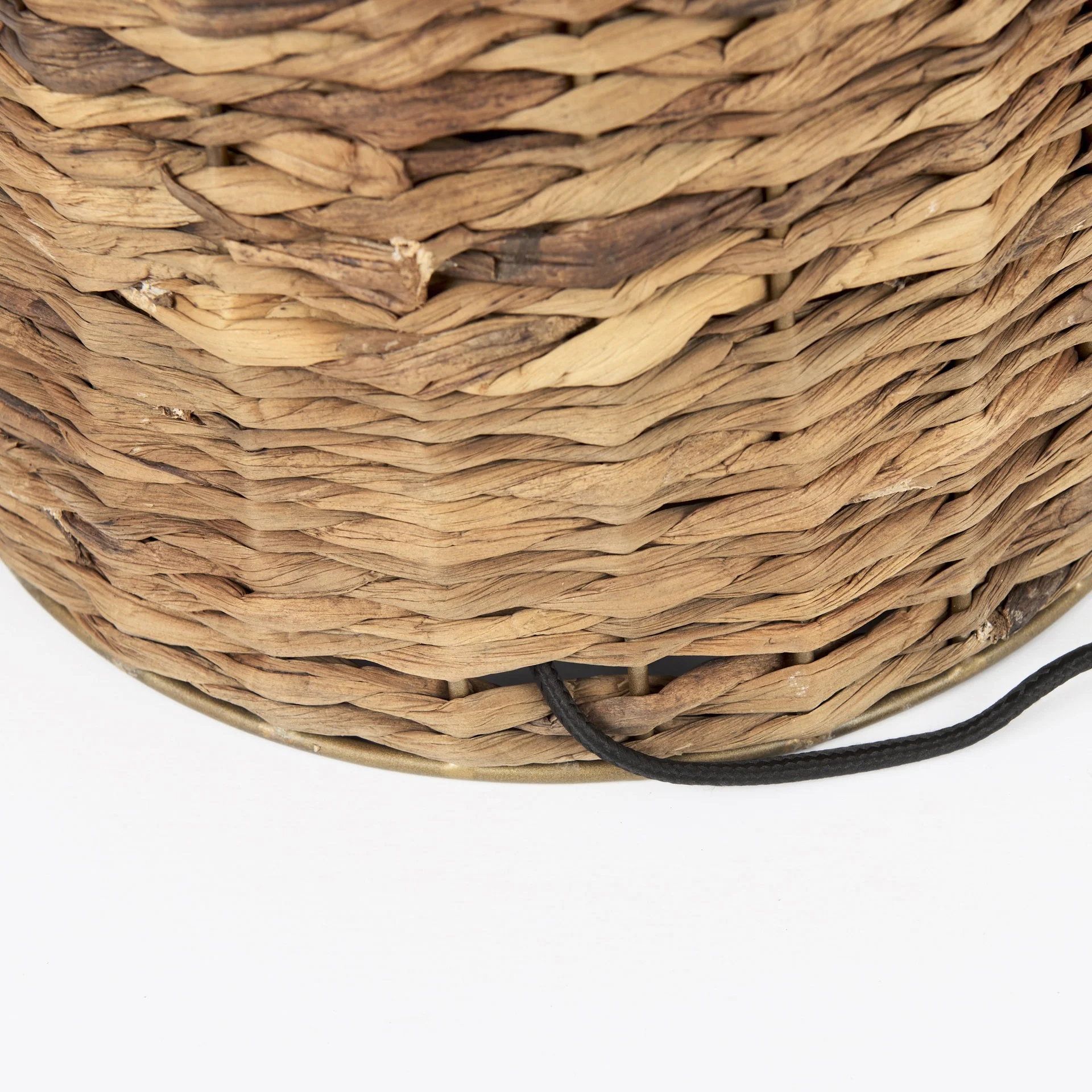 Updated Rustic Brown Wicker Table Lamp By Homeroots - Image 7